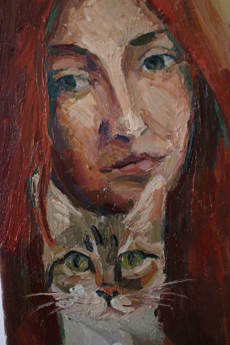 Original Expressionism People Painting by Busuioc Elena