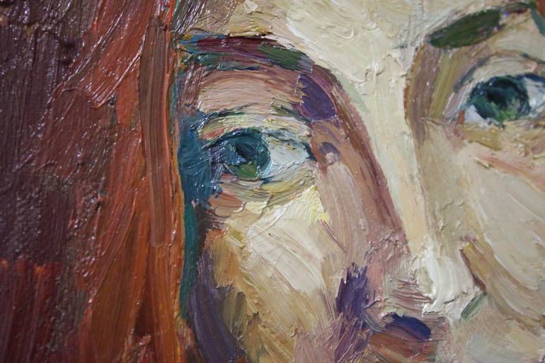 Original Expressionism People Painting by Busuioc Elena