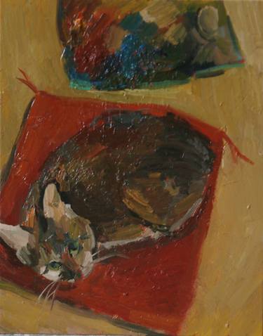 Original Impressionism Cats Paintings by Busuioc Elena