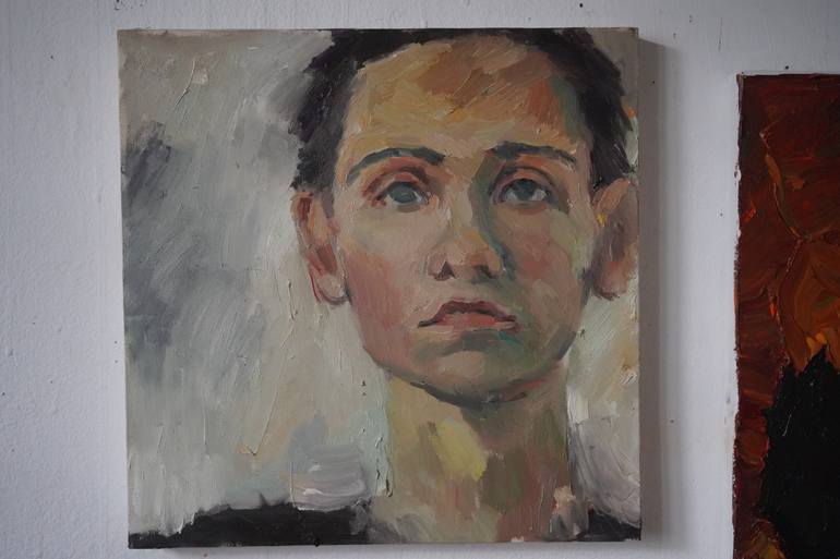 Original Expressionism People Painting by Busuioc Elena