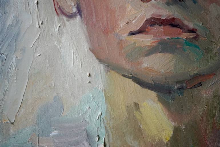 Original Expressionism People Painting by Busuioc Elena