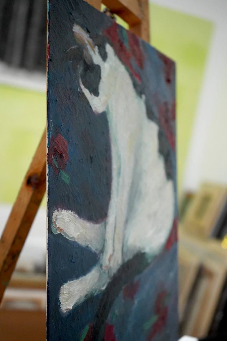 Original Expressionism Cats Painting by Busuioc Elena