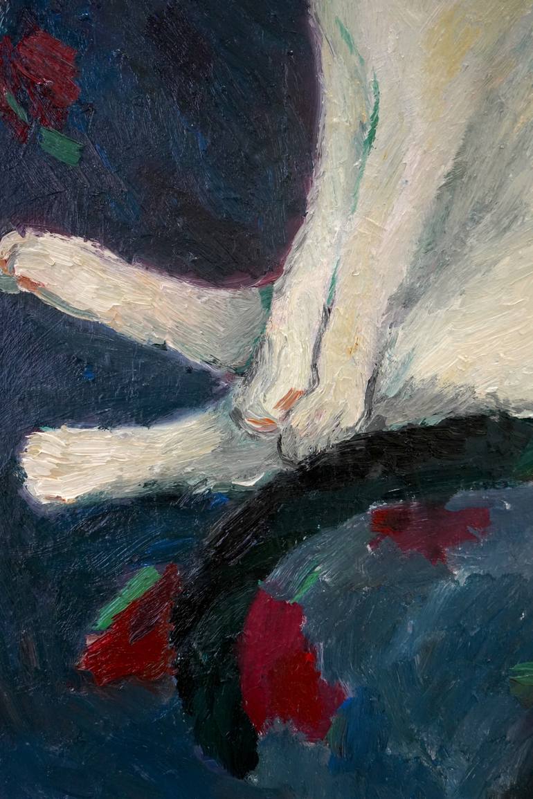 Original Expressionism Cats Painting by Busuioc Elena