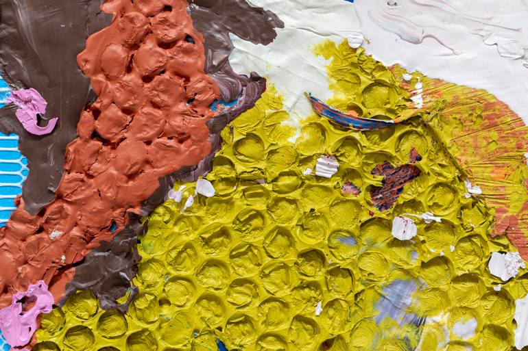 Original Conceptual Abstract Painting by Mijal Zachs