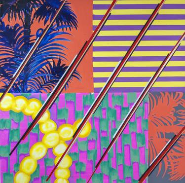 Saatchi Art Artist Mijal Zachs; Painting, “Stripes palm” #art