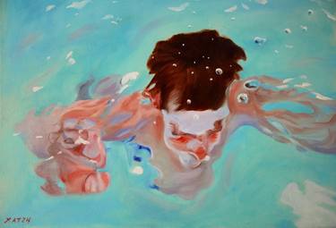 Print of Figurative Water Paintings by Katerina Hatzi