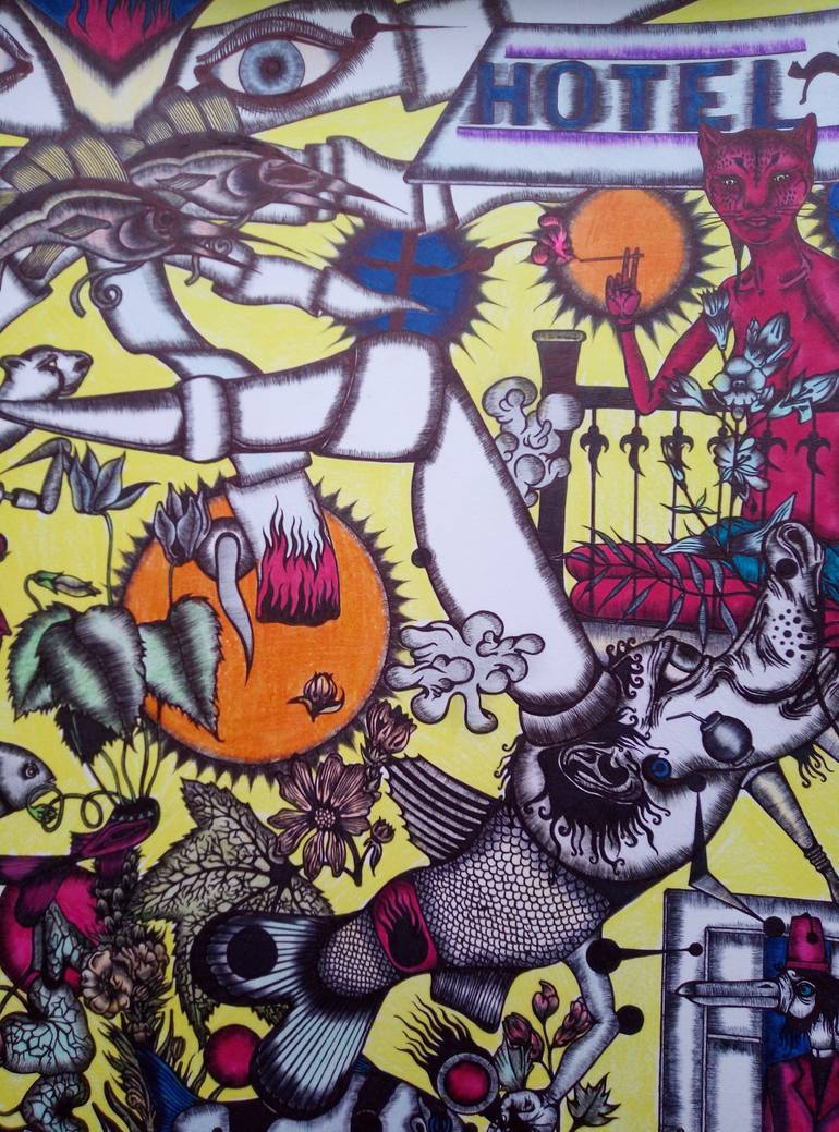 Original Surrealism Love Drawing by Stanislav Lyashenko