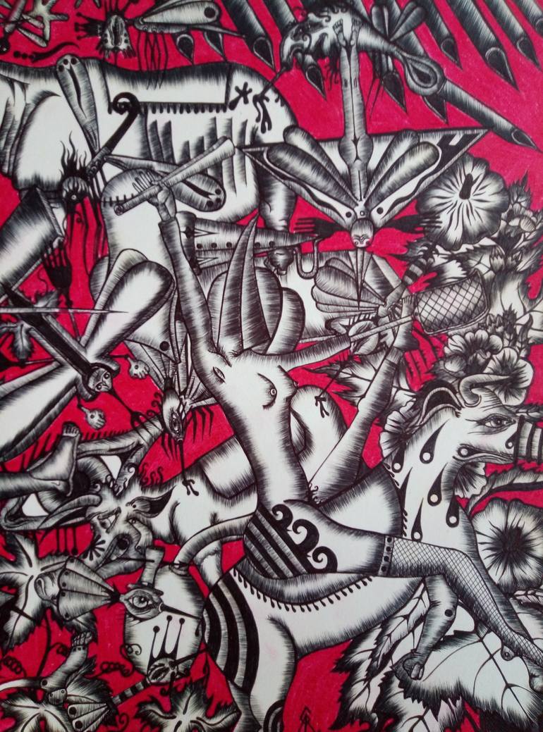 Original Expressionism Fantasy Drawing by Stanislav Lyashenko