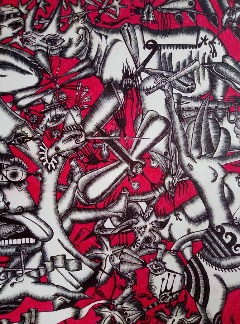 Original Expressionism Fantasy Drawing by Stanislav Lyashenko