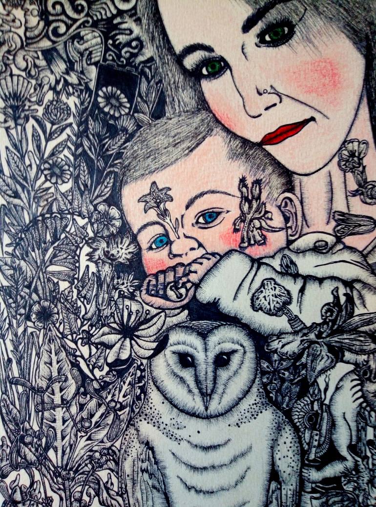Original Pop Art Portrait Drawing by Stanislav Lyashenko
