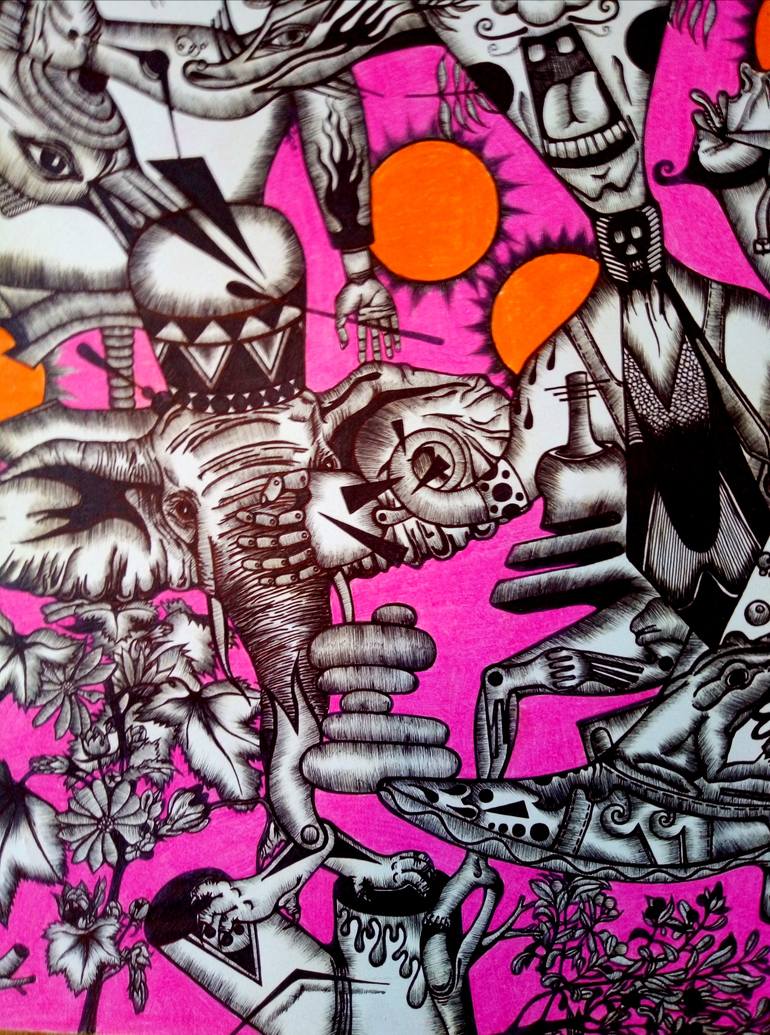Original Modernism Religion Drawing by Stanislav Lyashenko