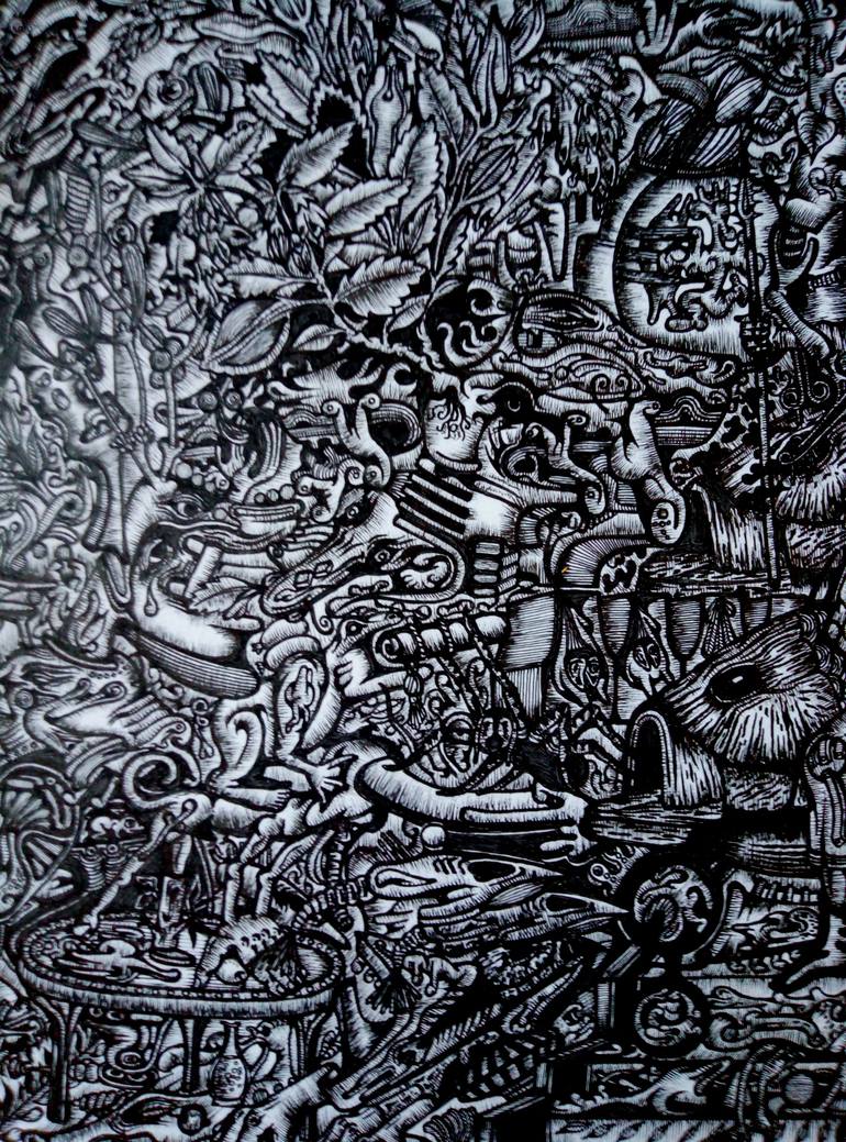 Original Modernism Religion Drawing by Stanislav Lyashenko