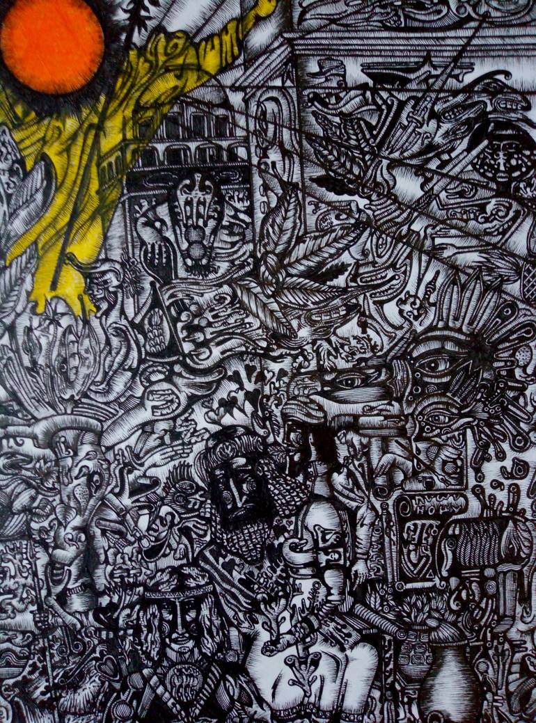 Original Modernism Religion Drawing by Stanislav Lyashenko