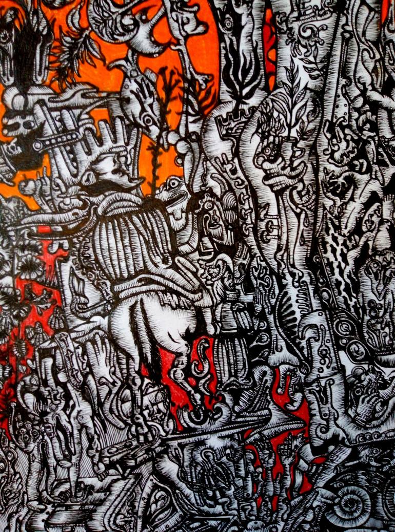 Original Surrealism Politics Drawing by Stanislav Lyashenko