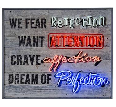 Rejection Perfection Neon Art sign thumb