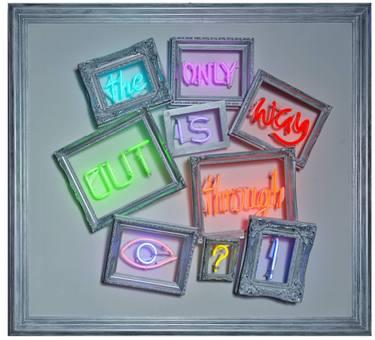 The Only Way Out Is Through Neon Art Sign thumb