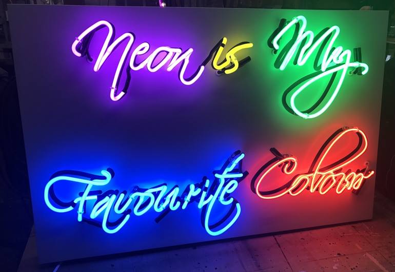 Neon is my Favourite Colour Neon Art sign Scuplture Sculpture by ...