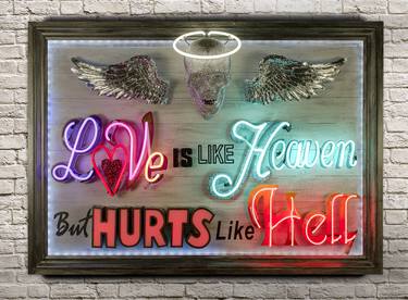 Love is like Heaven Neon Art sign thumb