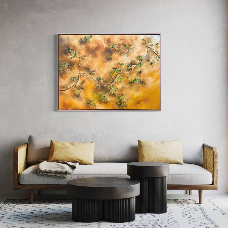 Original Abstract Aerial Painting by Kristyna Dostalova