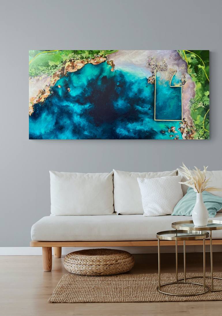 Original Abstract Seascape Painting by Kristyna Dostalova