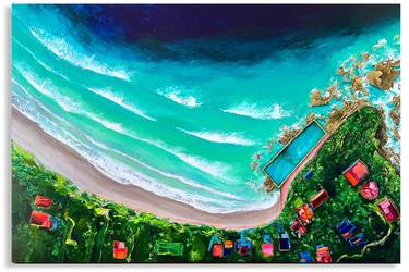 Original Abstract Seascape Paintings by Kristyna Dostalova