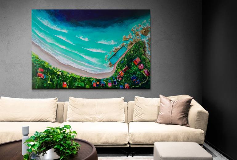 Original Abstract Seascape Painting by Kristyna Dostalova