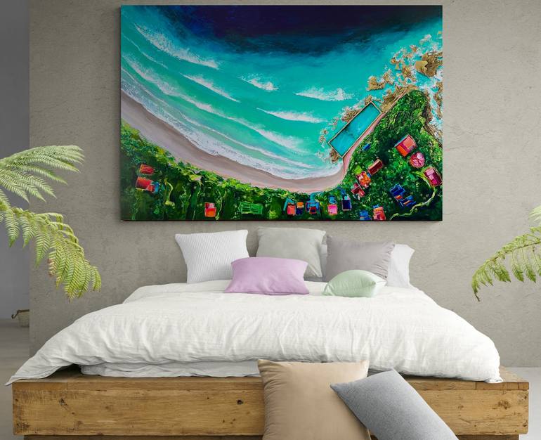 Original Abstract Seascape Painting by Kristyna Dostalova