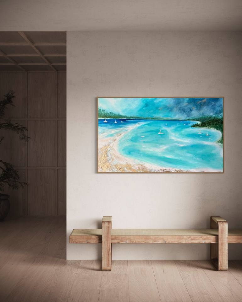 Original Abstract Seascape Painting by Kristyna Dostalova