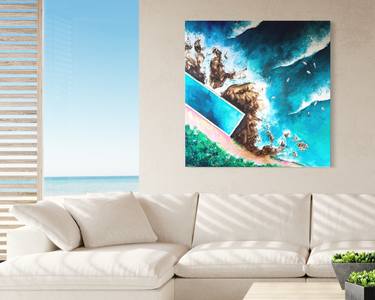 Original Abstract Seascape Paintings by Kristyna Dostalova