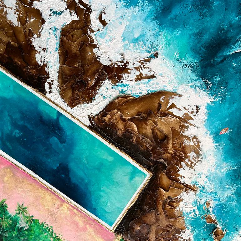 Original Abstract Seascape Painting by Kristyna Dostalova