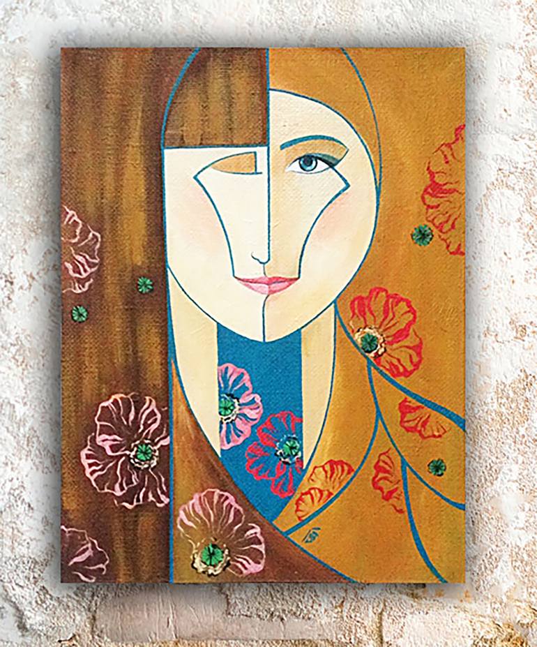 Original Art Deco Women Painting by Yulia Belasla