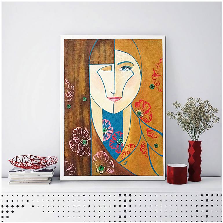 Original Art Deco Women Painting by Yulia Belasla