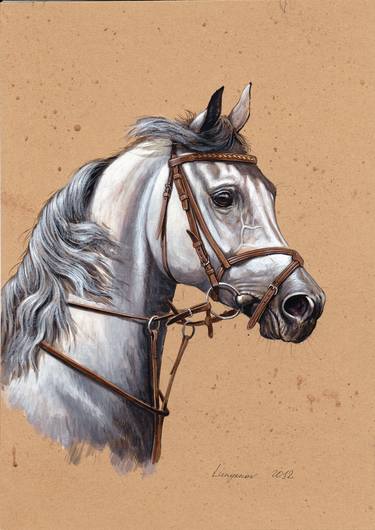 Print of Figurative Horse Paintings by Sascha Lunyakov