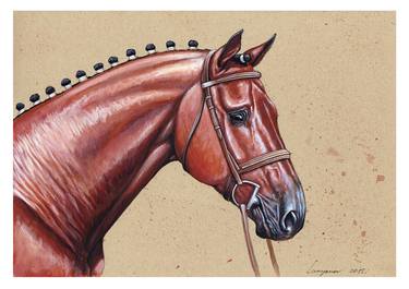 Print of Fine Art Horse Paintings by Sascha Lunyakov