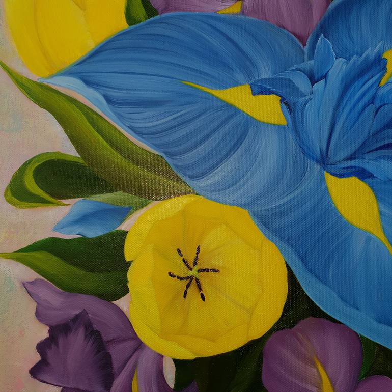 Original Realism Floral Painting by Yuliya Illarionova