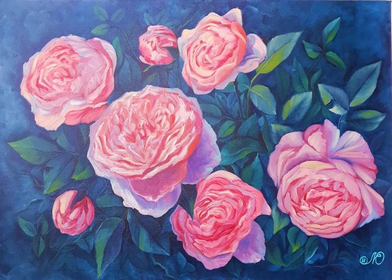Red Roses Painting Floral Original Art Flower Wall Art Canvas Oil ...