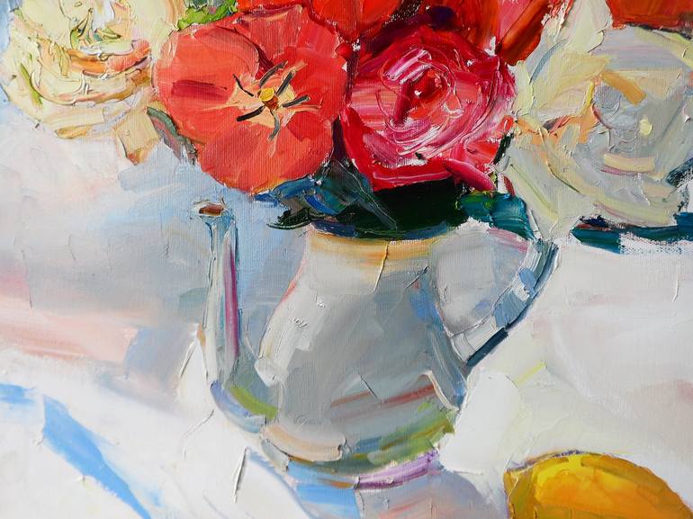 Original Contemporary Floral Painting by Yegor Dulin