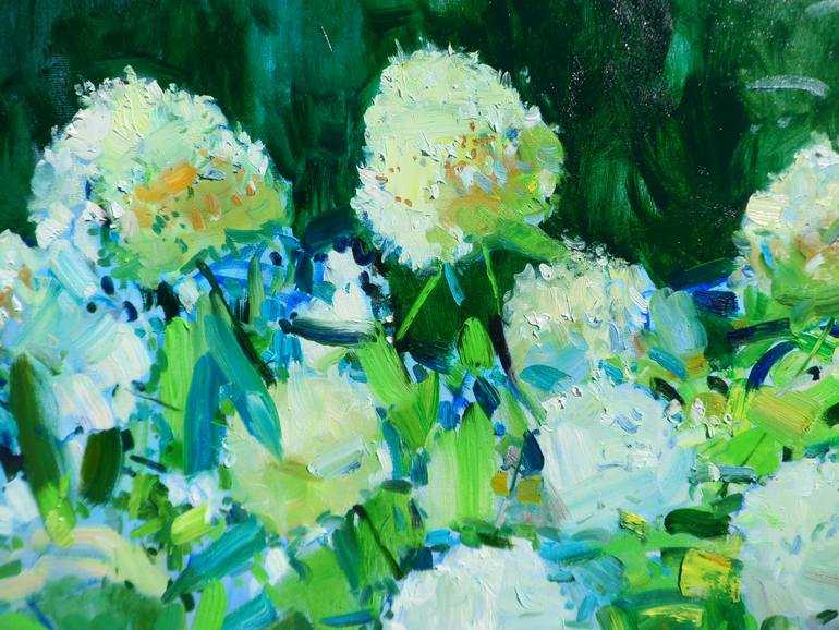 Original Impressionism Garden Painting by Yegor Dulin
