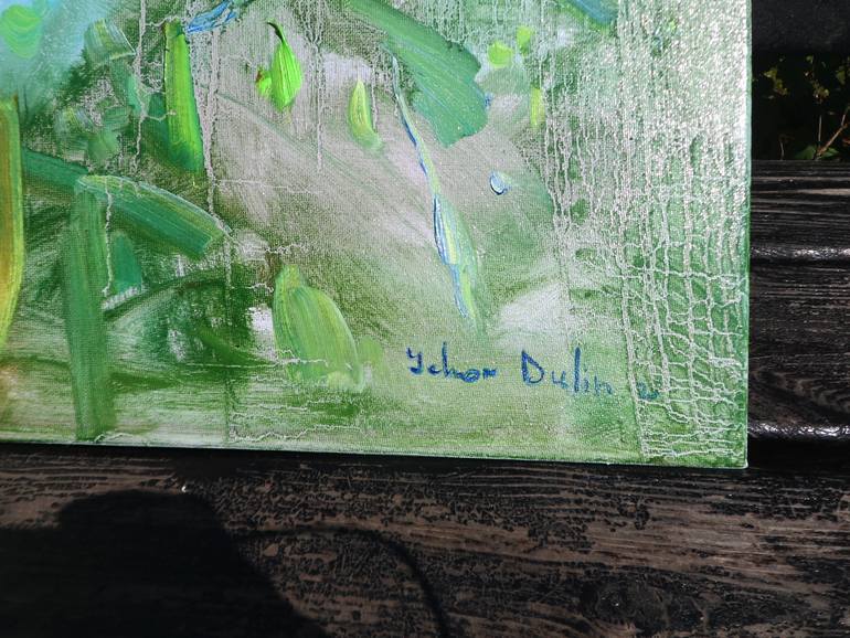Original Impressionism Garden Painting by Yegor Dulin