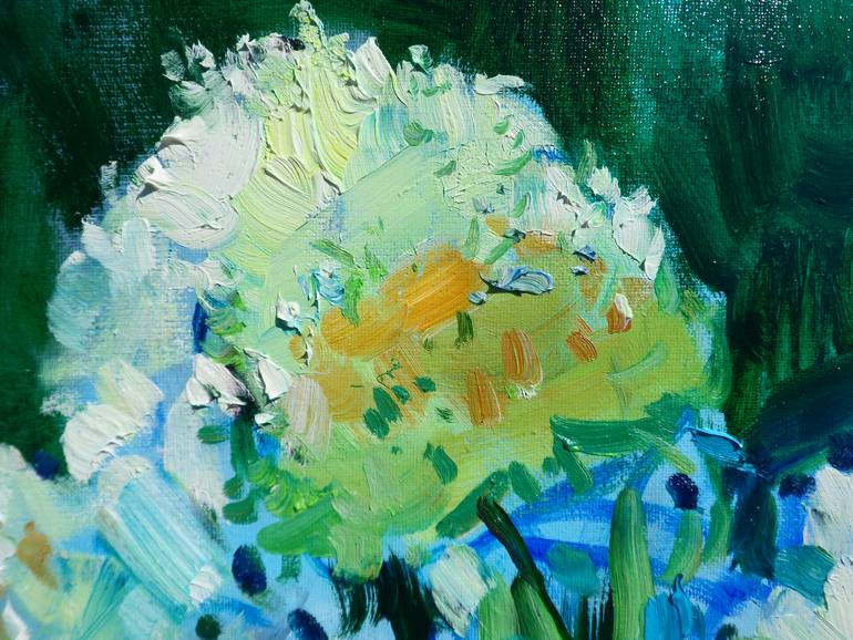 Original Impressionism Garden Painting by Yegor Dulin