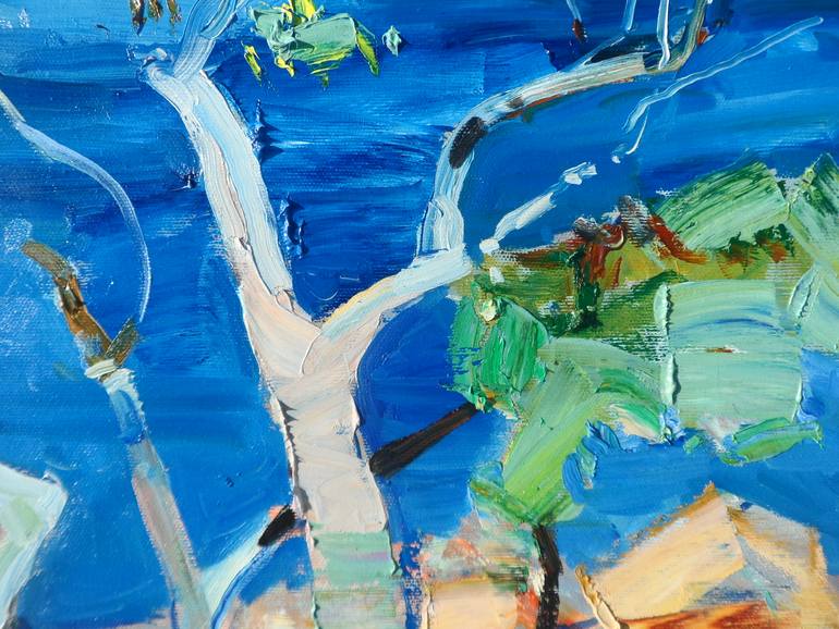 Original Abstract Expressionism Beach Painting by Yegor Dulin