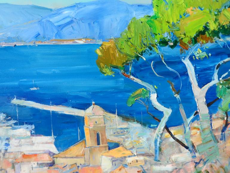 Original Abstract Expressionism Beach Painting by Yegor Dulin