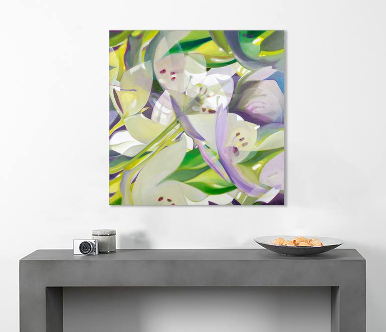 Original Expressionism Floral Painting by Marta Coll