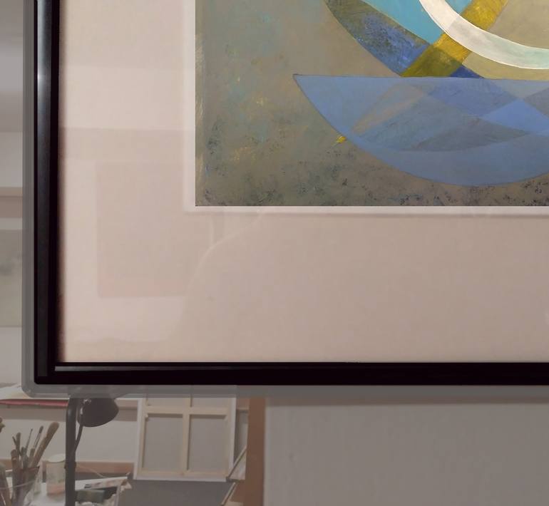 Original Abstract Expressionism Geometric Painting by Marta Coll