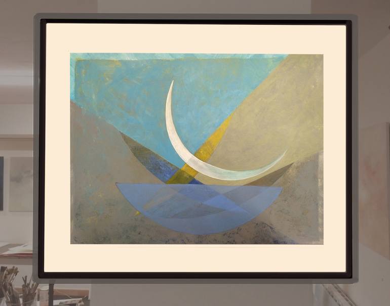 Original Abstract Expressionism Geometric Painting by Marta Coll