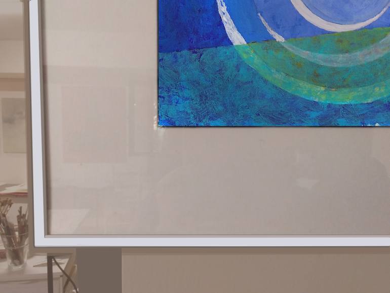 Original Abstract Expressionism Geometric Painting by Marta Coll