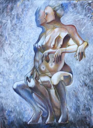 Print of Surrealism Nude Paintings by John Shelton