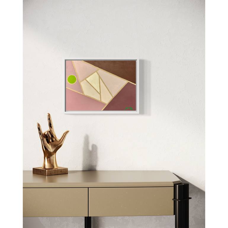 Original Abstract Geometric Painting by Flying B