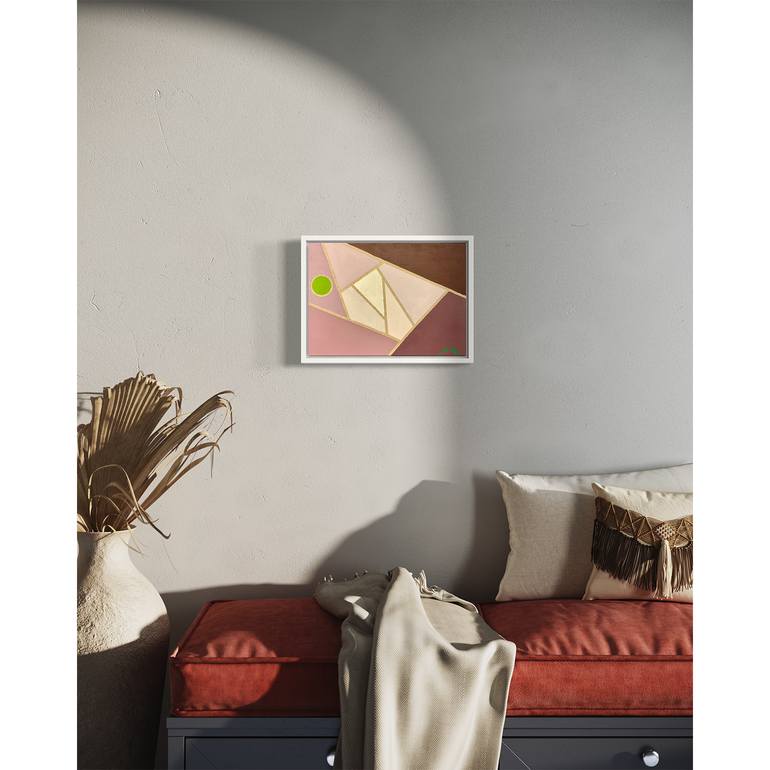 Original Abstract Geometric Painting by Flying B