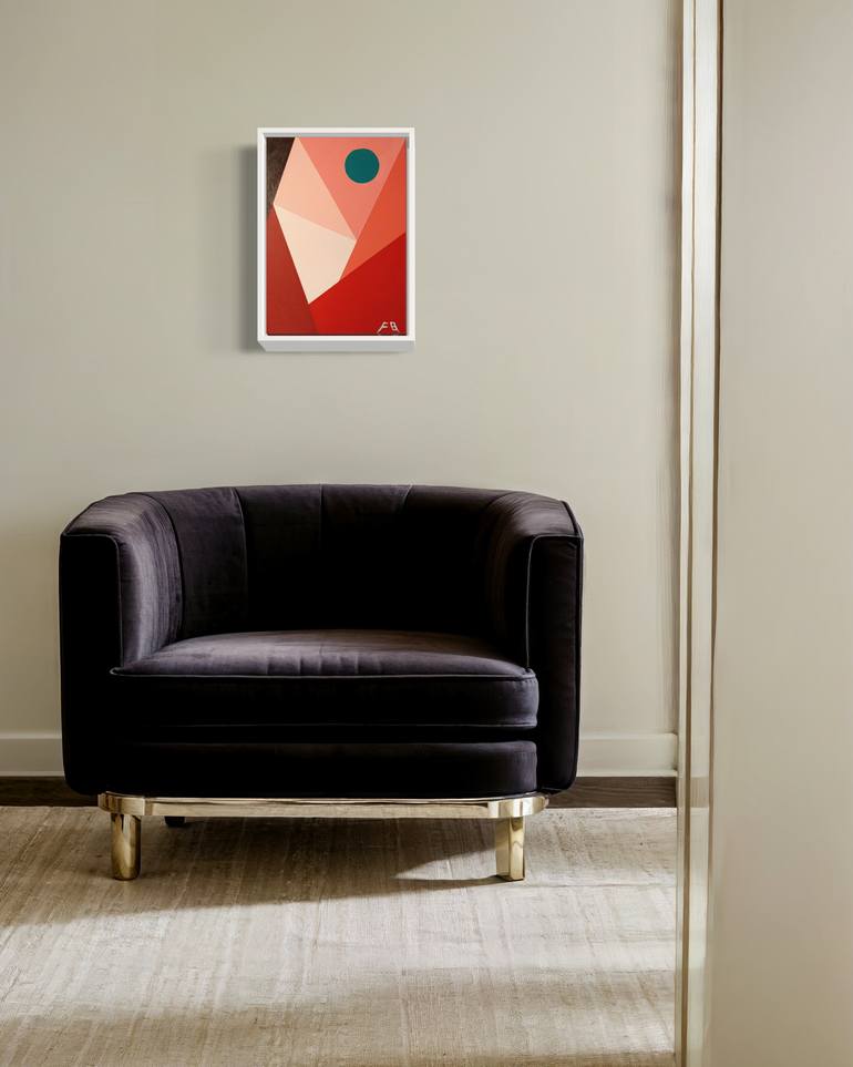 Original Bauhaus Abstract Painting by Flying B
